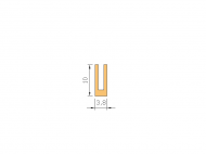 Silicone Profile P945AK - type format U - irregular shape