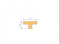 Silicone Profile P945AN - type format T - irregular shape