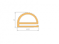 Silicone Profile P945AP - type format e - irregular shape