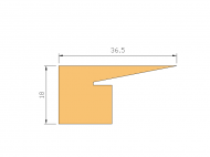 Silicone Profile P945AR - type format Lipped - irregular shape