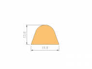 Silicone Profile P945B - type format D - irregular shape