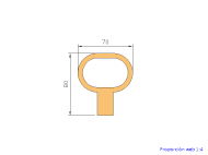 Silicone Profile P945BI - type format D - irregular shape