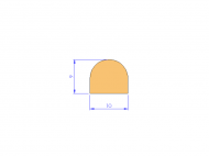 Silicone Profile P945BJ - type format D - irregular shape