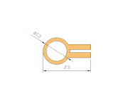 Silicone Profile P945CH - type format solid b/p shape - irregular shape