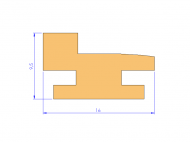 Silicone Profile P94622A - type format Lamp - irregular shape