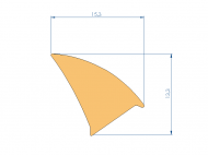 Silicone Profile P94683FH - type format Lipped - irregular shape