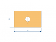 Silicone Profile P94685E - type format Trapezium - irregular shape