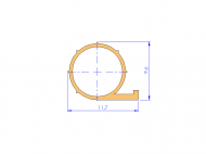 Silicone Profile P94727A - type format solid b/p shape - irregular shape