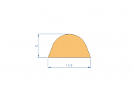 Silicone Profile P94781R - type format D - irregular shape