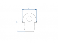 Silicone Profile P94850GF - type format D - irregular shape