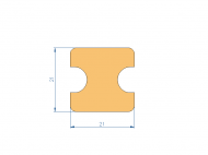 Silicone Profile P94850M - type format Lamp - irregular shape
