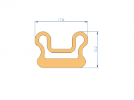 Silicone Profile P94886M - type format D - irregular shape