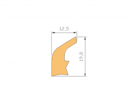 Silicone Profile P948B - type format Lipped - irregular shape