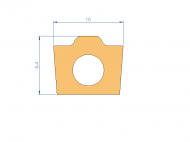 Silicone Profile P94910A - type format D - irregular shape