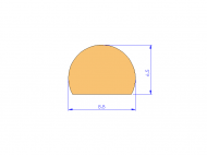 Silicone Profile P94967A - type format D - irregular shape