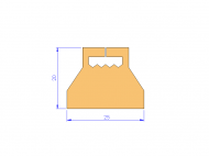 Silicone Profile P94990 - type format Rectangle - regular shape