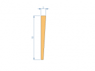 Silicone Profile P95056A - type format Flat Silicone Profile - irregular shape