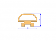 Silicone Profile P95099A - type format Lamp - irregular shape