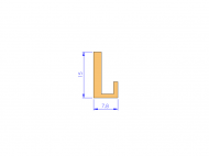 Silicone Profile P95150A - type format U - irregular shape