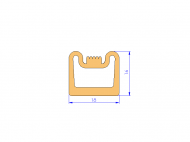 Silicone Profile P95240A - type format D - irregular shape