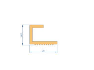 Silicone Profile P95279A - type format U - irregular shape