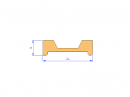 Silicone Profile P95306 - type format Trapezium - irregular shape