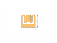 Silicone Profile P95419A - type format D - irregular shape