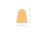 Silicone Profile P95651B - type format D - irregular shape