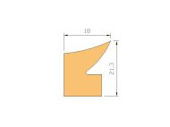 Silicone Profile P958 - type format Lipped - irregular shape