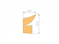 Silicone Profile P958A - type format Lipped - irregular shape