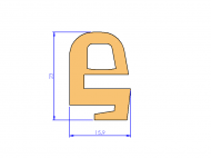 Silicone Profile P95B - type format e - irregular shape