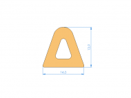 Silicone Profile P96072 - type format Triangle - regular shape