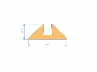 Silicone Profile P96153A - type format U - irregular shape