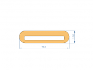 Silicone Profile P96154 - type format Silicone Tube - irregular shape