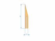 Silicone Profile P96370 - type format Flat Silicone Profile - irregular shape