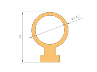 Silicone Profile P965A17 - type format Lamp - irregular shape