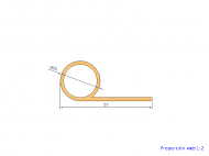 Silicone Profile P965A18 - type format solid b/p shape - irregular shape