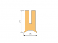 Silicone Profile P965AD - type format U - irregular shape