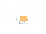 Silicone Profile P965AK - type format Trapezium - irregular shape