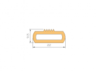 Silicone Profile P965AZ - type format D - irregular shape