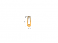 Silicone Profile P965BC - type format U - irregular shape