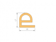 Silicone Profile P965C - type format e - irregular shape