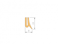 Silicone Profile P965CA - type format U - irregular shape