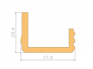 Silicone Profile P965CD - type format U - irregular shape