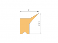 Silicone Profile P965CF - type format Lipped - irregular shape