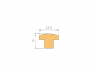 Silicone Profile P965CI - type format T - irregular shape