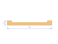Silicone Profile P965L - type format Flat Silicone Profile - irregular shape