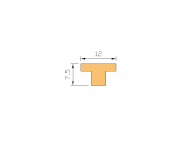 Silicone Profile P965M - type format T - irregular shape