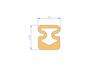 Silicone Profile P96913AL - type format Lamp - irregular shape