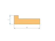 Silicone Profile P96913CI - type format solid b/p shape - irregular shape